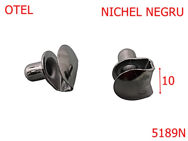 Noutati - 5189N/Carlig Bocanc  Sau Gheata-10-mm-otel--nichel negru-----