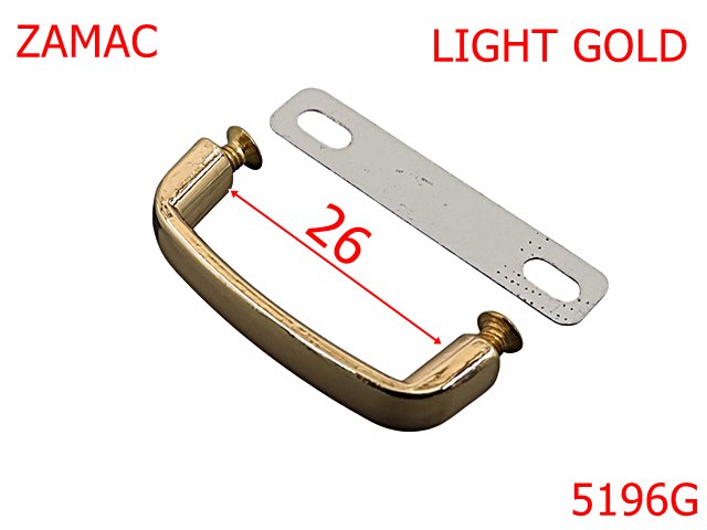 Noutati - 5196G/Pasant Sustinator Poseta-26-mm-zamac--gold light-----