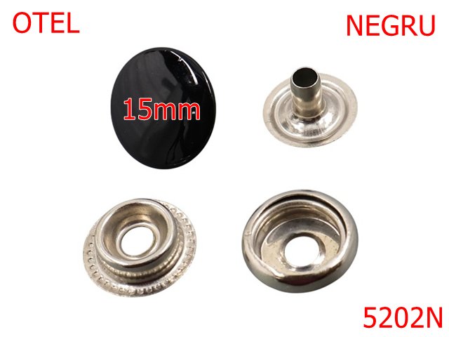 Noutati - 5202N/Butoni  Manusa Capac Vopsit-15-mm-otel--negru-----