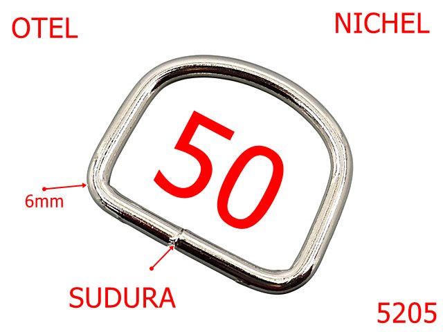 Inele sudate - 5205/Inel D Pentru Rezistenta-Sudat-50-mm-otel-6-nichel-----
