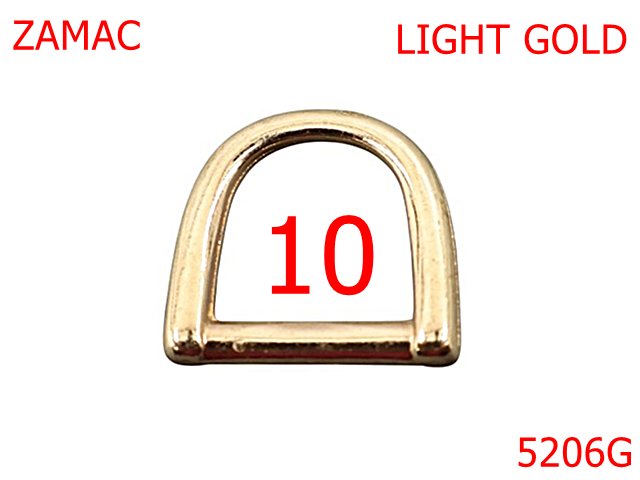 Noutati - 5206G/Inel D Pentru Marochinarie Si Incaltaminte-10-mm-zamac--gold light-----