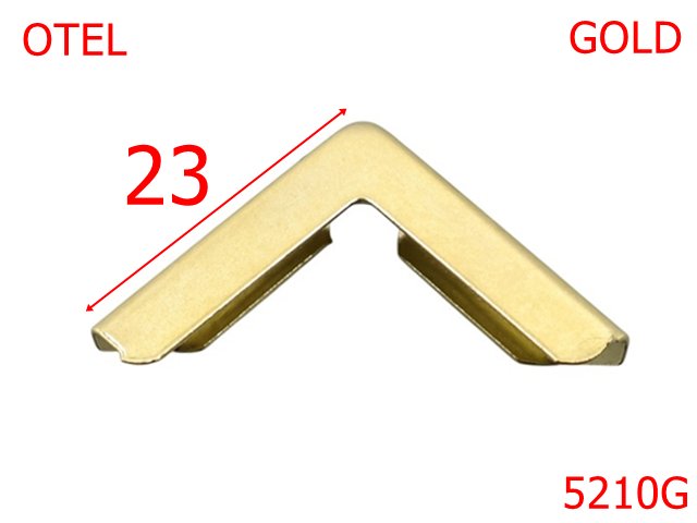Noutati - 5210G/Coltar Pentru Mape ,Pielarie-23-mm-otel--gold-----