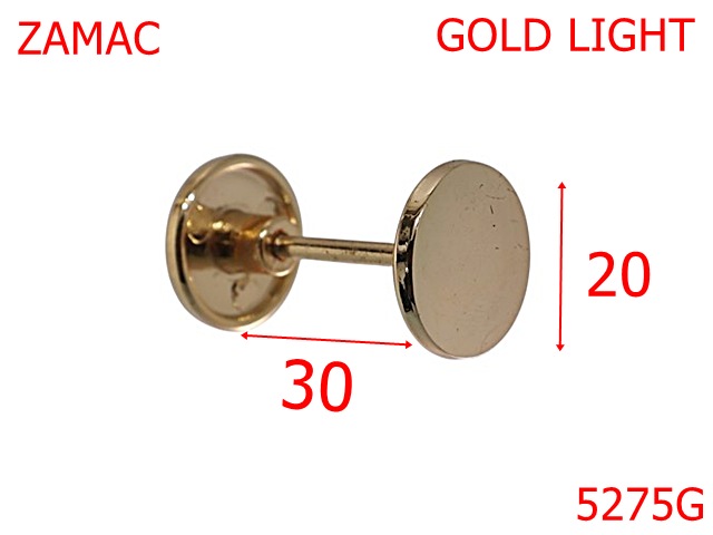Galtere - 5275G/Gantera Ornamentala Pentru Marochinarie Si Incaltaminte-30-mm-zamac--gold light-----