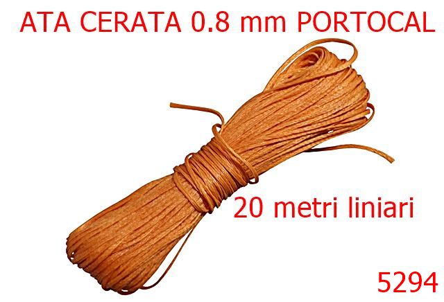 Ata Pentru Cusut - 5294/Ata Cerata Pentru Cusut Manual-0.8-mm-poliester--portocal-----