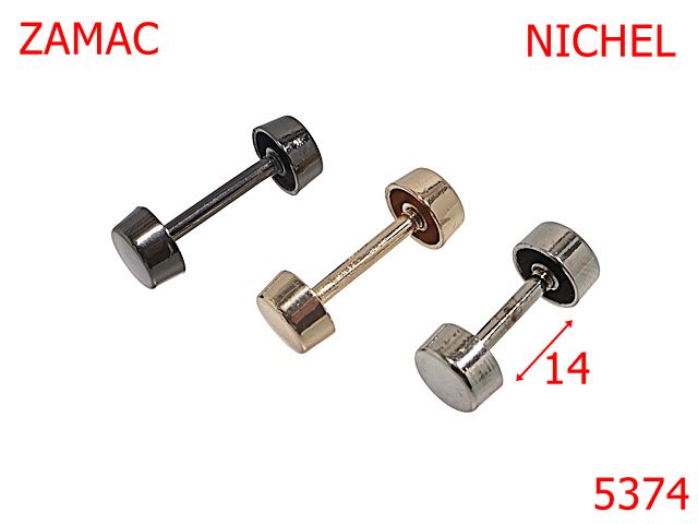 Galtere - 5374/Gantera Ornamentala Pentru Marochinarie Si Incaltaminte-14-mm-zamac--nichel-----