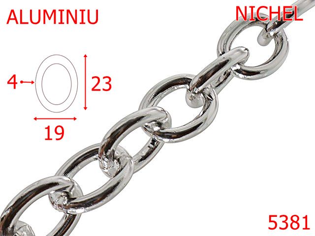 Lant poseta aluminiu - 5381/Lant Aluminiu Poseta Si Genti-19-mm-aluminiu--nichel-14A4