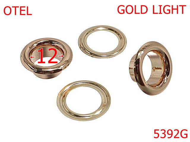 Noutati - 5392G/Ochet Bombat Pentru Marochinarie-12-mm-otel--gold light-----
