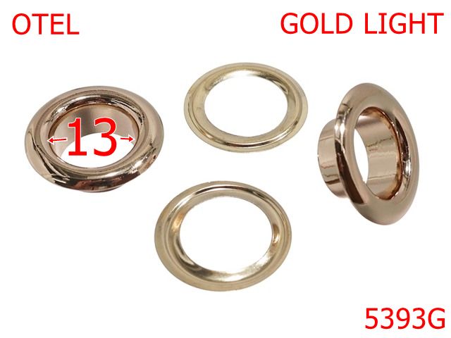 Noutati - 5393G/Ochet Bombat Pentru Marochinarie-13-mm-otel--gold light-----
