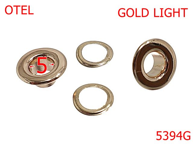 Noutati - 5394G/Ochet Plat Pentru Marochinarie-5-mm-otel--gold light-----