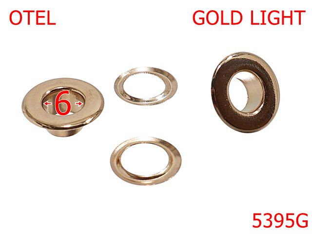Noutati - 5395G/Ochet Plat Pentru Marochinarie-6-mm-otel--gold light-----