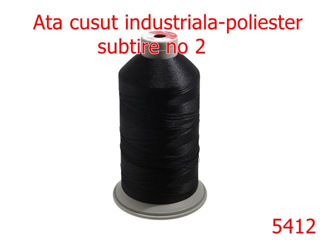 Ata Pentru Cusut - 5412/Ata De Cusut Industriala-SUBTIRE-mm---negru-----