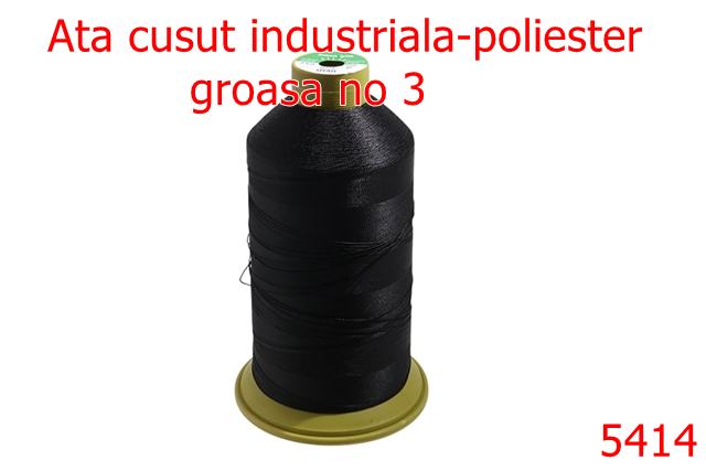Ata Pentru Cusut - 5414/Ata De Cusut Industriala-GROASA-mm---negru-----