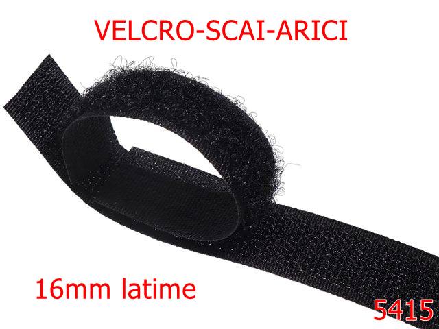 Diverse - 5415/Velcro Scai Arici -16-mm-poliester--negru-----