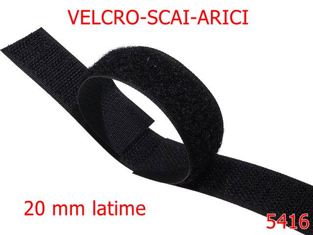 Diverse - 5416/Velcro Scai Arici -20-mm-poliester--negru-----