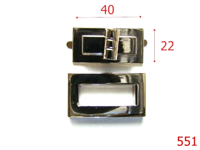 Inchizatori poseta - 551/INCHIZATOARE  POSETA 40X22  NIKEL-40X22-mm---nichel---12E13/12H5-13F12-I28