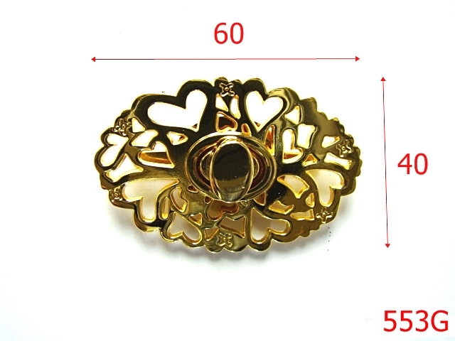 Inchizatori poseta - 553G/INCHIZATOARE  POSETA 60*40 GOLD-60x40-mm---gold---12A2--C38
