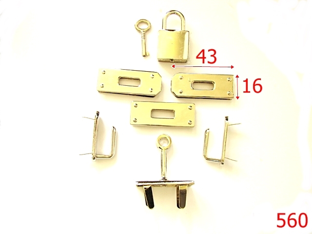 Inchizatori poseta - 560/INCHIZATOARE 7 ELEMENTE NIKEL-43X16-mm---nichel--12b11-14g12-14j12---