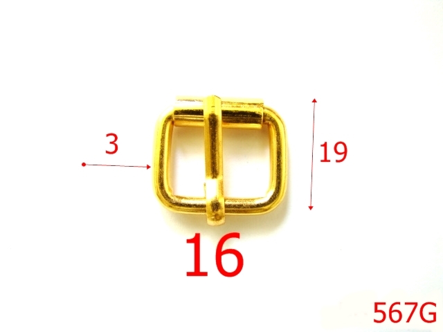 Catarame rola si 1 cui - 567G/CATARAMA CU ROLA  1.5 CM GOLD-16-mm-3-gold-----D1