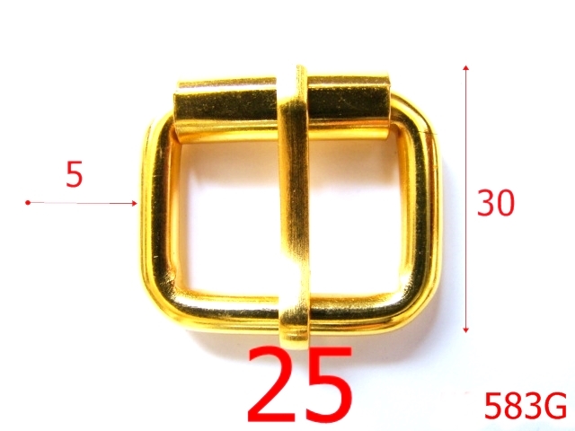 Catarame rola si 1 cui - 583G/CATARAMA CU ROLA 25MM*5MM/GOLD-25-mm-5-gold--7i7-6k7---