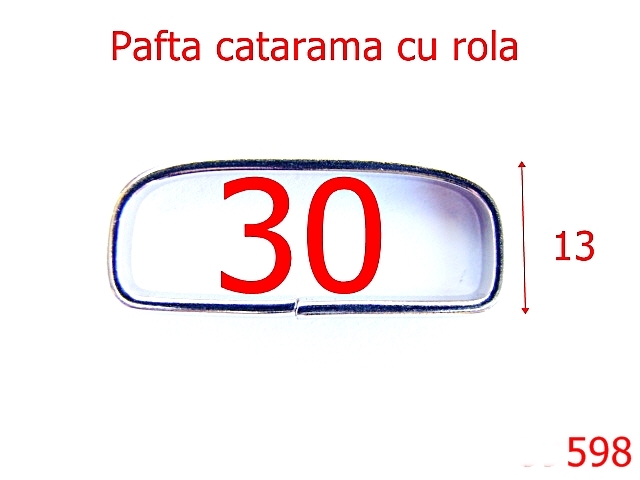 Pasant pafta - 598/PAFTA 30MM CATARAMA CU ROLA NIKEL-30-mm---nichel---7L3/1B3/6H8/6F8-4H4-G16