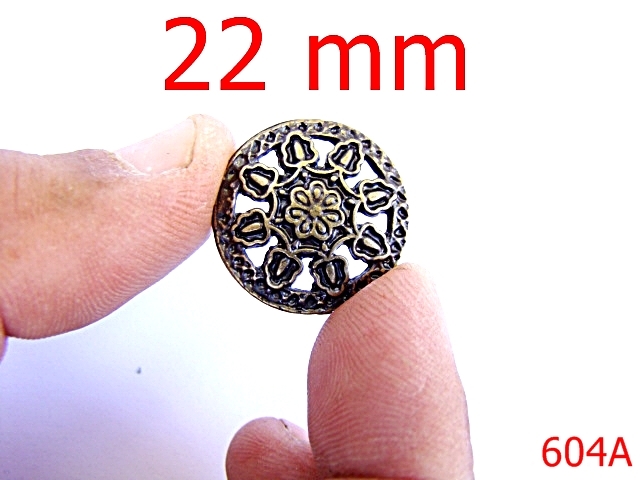 Nasturi - 604A/ORNAMENT DISC  22 MM /ANTIK-22-mm---antic-----