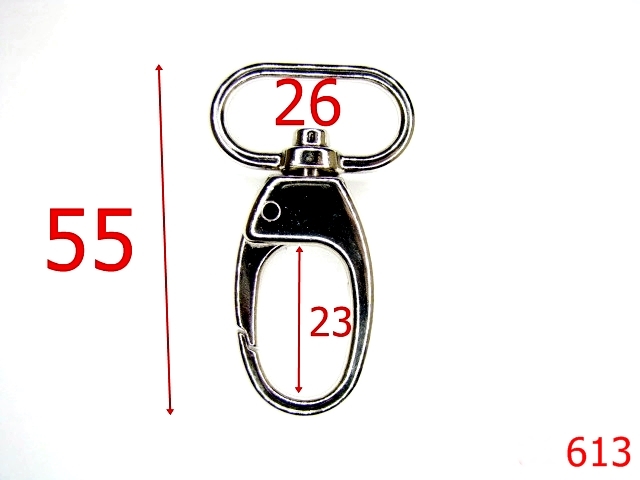 Carabine poseta - 613/CARABINA  25MM-26-mm---nichel---5C7-7G5/5D1--M37