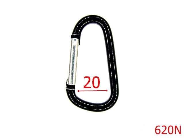 Carabine portchei - 620N/CARABINA ALUMINIU  ELOXAT-20-mm---negru--5M9-5A4--M21