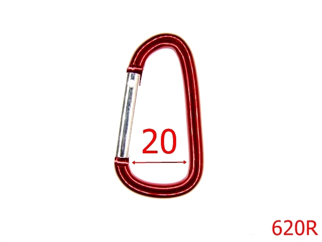 Carabine portchei - 620R/CARABINA ALUMINIU  ELOXAT-20-mm---ROSU--5M8-5A6-5A4--M20