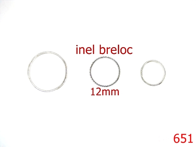 Inele breloc - 651/INEL SPIRALAT 12MM-12-mm---nichel---4E6/4F5--G4