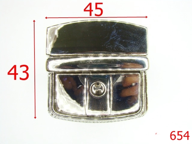 Inchizatori servieta - 654/INCHIZATOARE SERVIETA   -45X43-mm---nichel---12G13-12i3--R39