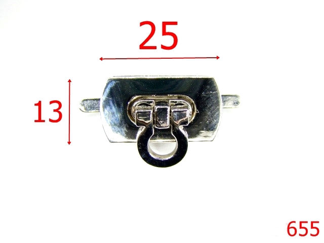 Inchizatori poseta - 655/INCHIZATOARE POSETA -25X13-mm---nichel---12J4--I35