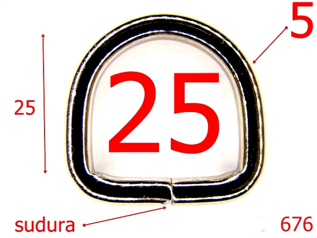 Inele sudate - 676/INEL D SUDAT 25MM*5-25-mm-5-nichel---2E6-3F3--E25