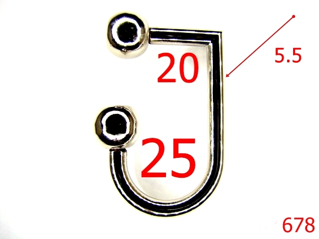 Sustinatori poseta - 678/SUSTINATOR POSETA-25-mm---nichel---3K8--