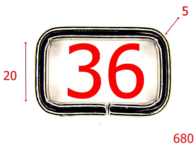 Inele dreptunghiulare - 680/INEL DREPTUNGHIULAR 36MM*5-36-mm-5-nichel---3G8-3i7-3J4-4F-K34