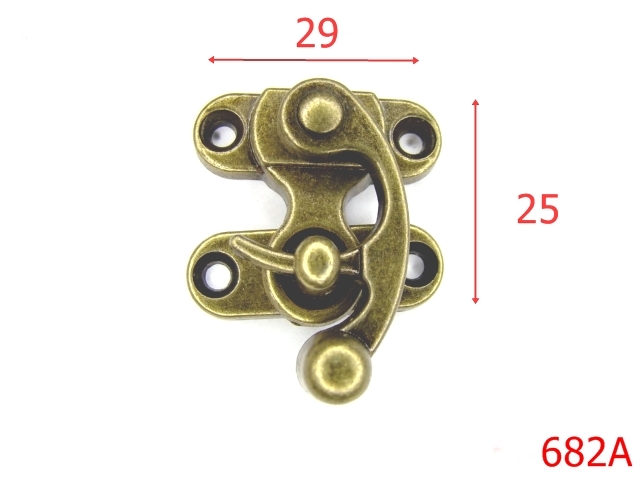 Inchizatori poseta - 682A/INCHIZATOARE  CU CARLIG-29x25-mm---antic---14K13/14K14/14K15/12A1--H14