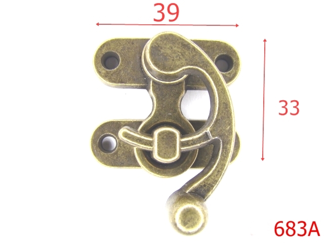 Inchizatori poseta - 683A/INCHIZATOARE  CU CARLIG-39x33-mm---antic---14L13/14L14/14L15--I17