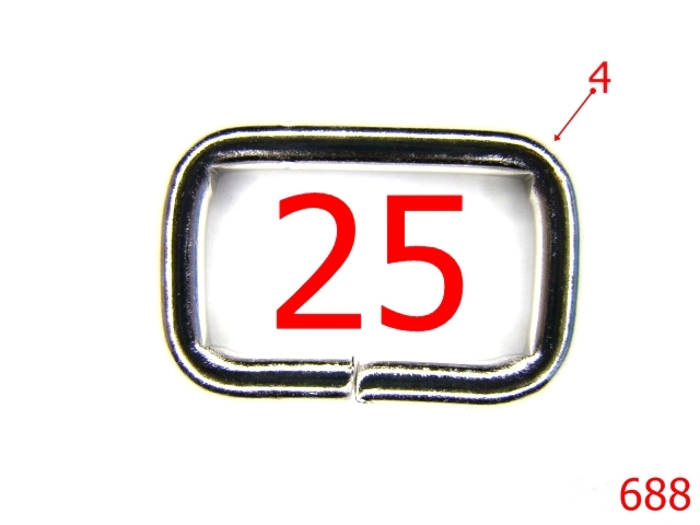 Inele dreptunghiulare - 688/INEL DEPTUNGHIULAR 25MM *4MM-25-mm-4-nichel--3L2-3K4--G35