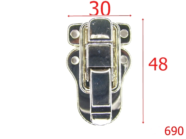 Inchizatori servieta - 690/INCHIZATOR  MIC LADITA-48X30-mm---nichel---12i4--M12