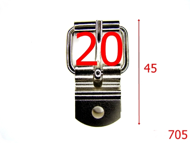 Catarame rola si 1 cui - 705/CATARAMA CU ROLA SI TABLITA-20-mm-3.5-nichel--6E8-6I3--H26