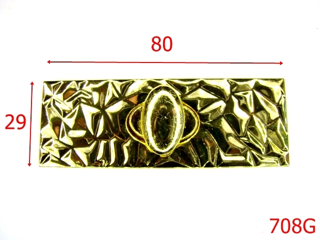 Inchizatori poseta - 708G/INCHIZATOARE 8 CM * 2.9CM-80x29-mm---gold---12F4--D11