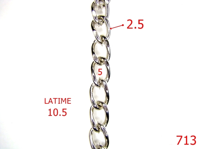 Lant poseta otel - 713/LANT  POSETA-5-mm---nichel-----E34