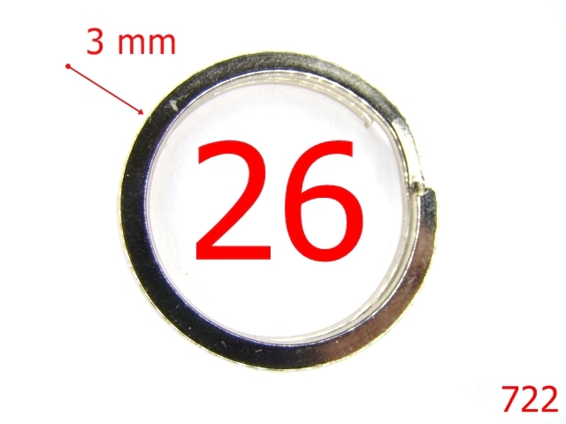 Inele breloc - 722/INEL BRELOC 26 MM-26-mm---nichel---4C5--H35