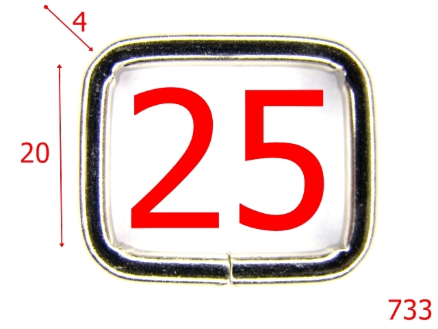 Inele dreptunghiulare - 733/INEL DREPTUNGHIULAR 25MM-25-mm-4-nichel--3i8-3h2-3I4/4D1-3H5-T18