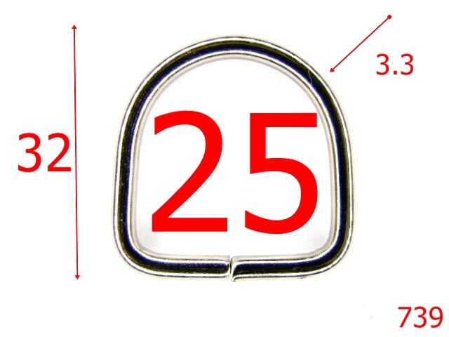 Inele D - 739/INEL 25MM-25-mm-3.3-nichel---3B3--H18