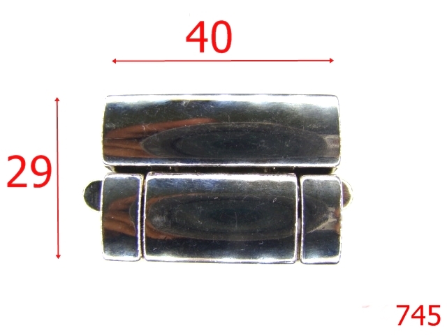 Inchizatori servieta - 745/INCHIZATOARE POSETA  40*29-40X29-mm---nichel---12i16/12i8--I38