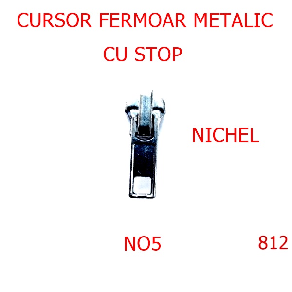 Cursori fermoar - 812/CHEITA FERMOAR-Nr 5-mm---nichel-----S36