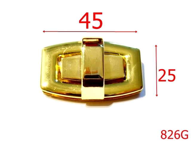 Inchizatori poseta - 826G/INCHIZATORE GOLD  45X25 -45x25-mm---gold---12A2-12G10-L20