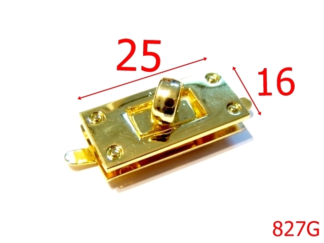 Inchizatori poseta - 827G/INCHIZATORE GOLD  25X16-25x16-mm---gold---12D4--D16