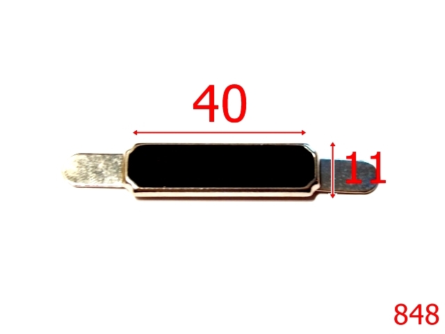 Placute ornamentale - 848/ORNAMENT EMAILAT INSCRIPTIONABIL-40X11-mm---nichel-15A7--15A7--G26
