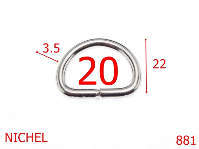 Inele D - 881/INEL D 20MM-20-mm-3.5-nichel---2G7-4J4-2F1/2F5/3D1/3A1-4E-G7